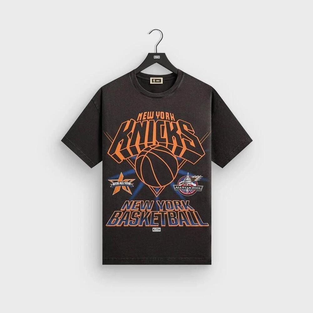 Kith All Star New York Knicks T Shirt Black Orange L